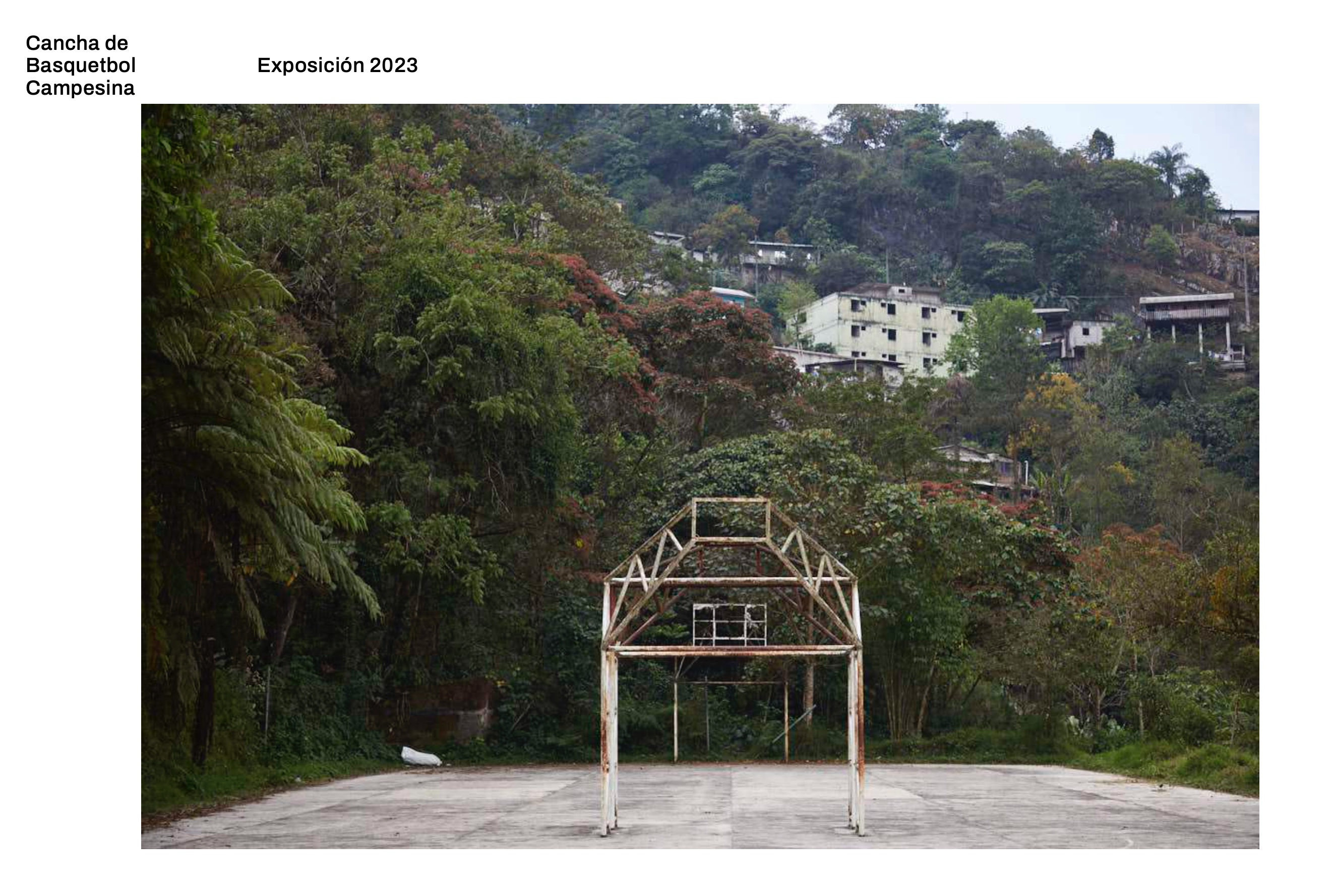 La cancha de basquetbol campesina